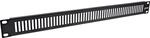 InLine 19" Blindplatte perforiert 1 HE RAL 9005 schwarz | f&uuml;r...
