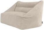 Icon Cecilia Cord Sitzsack Sofa mit F&uuml;llung, Sofa 2 Sitzer, Beige | In...