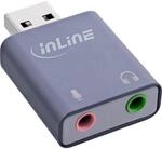 InLine USB Audio Adapter mit Mikrofon- und Kopfh&ouml;reranschluss, Plug & Play,...