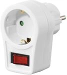 Hama Steckdosenadapter, mit Schalter, Schutzkontakt Steckdose |...