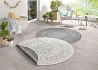 Hanse Home Northrugs Porto In- und Outdoor Teppich Rund &ndash; Runder Wendeteppich