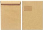Herlitz Versandtasche C4 90 g Nassklebend mit Fenster, Recyclingpapier, blauer...