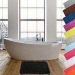 MSV &ndash; Mikrofaser-Badematte &bdquo;Pebble &ndash; Saugf&auml;hig und rutschfest &ndash; 50 x...