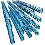 GBC Kunststoff-Binder&uuml;cken (21 Ringe, 65 Blatt, A4, 10 mm) 100 St&uuml;ck blau