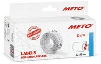METO Preisauszeichner Etiketten 32 x 19 mm, wei&szlig;, permanent, 5.000 St&uuml;ck 