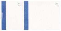 Exacompta 50 Verk&auml;uferbl&ouml;cke 2 Abschnitte Blau 6,6 x 13,5 cm