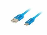 LANBERG USB-Kabel CA-USBM-20CU-0010-BL USB A zu Micro USB QC 3.0, 1 m, Blau