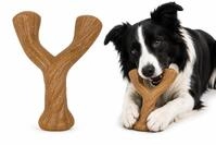 Flamingo hundespielzeug - Kauspielzeug mit Rindfleischgeschmack - Nyl'o Wood Y-Form -