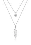 Elli Damen Halskette Feder Boho mit Kristall