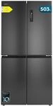Cecotec Side-by-Side K&uuml;hlschrank mit Gefrierfach Bolero CoolMarket 4D 503 Dark D.