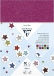 Clairefontaine 195598C - Packung Glitterkarton mit 10 Bogen 200g DIN A4...