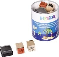 HEYDA Motivstempel-Set "Piraten & Raumfahrer", Runddose VE = 1