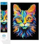 DIAMOND DOTZ 2594365 Original 5D Diamond Painting Set, Neon Katze, mit...