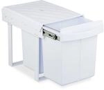 Relaxdays Einbaum&uuml;lleimer, ausziehbar, M&uuml;lltrennsystem f&uuml;r Unterschrank,