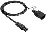 Akyga AK-PC-15A Stromkabelverl&auml;ngerung IEC C7 / C14 1.5m CCA schwarz stormkabel
