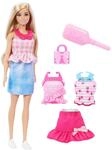 Barbie EASY TO DRESS Puppe, einfach anzuziehen | mit Snap-on-Kleidung, Modepuppe mit