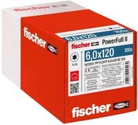 fischer PowerFull II 6,0 x 120, Premium Vollgewindeschraube (100 Stk.) mit