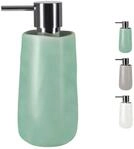 Spirella Seifenspender Sina mit Edelstahlpumpe Fl&uuml;ssigseifen-Spender Porzellan 350ml