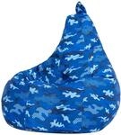 Icon Dalton Camouflage Kinder Sitzsack mit F&uuml;llung, Blau | In Deutschland
