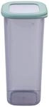 Fackelmann Vorratsdose eckig 1750ml &ndash; Transparent mit rauchgr&uuml;nem Deckel,