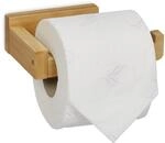 Relaxdays Toilettenpapierhalter Bambus, Klopapierhalter f&uuml;rs Bad, Wand,...