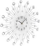 Relaxdays Wanduhr, glitzerndes Diamanten-Design, batteriebetrieben, K&uuml;chenuhr
