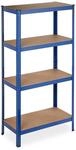 Relaxdays Schwerlastregal, 4 Ebenen, HBT 157 x 80 x 41 cm, 280 kg Tragkraft, Metall,