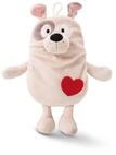 W&auml;rmflasche Hund 300ml 34cm fig&uuml;rlich beige - 2 in 1 - Weiches Kuscheltier &