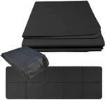 Relaxdays Yogamatte, 6 mm dick, 61 x 183 cm, Farbwahl | faltbar, mit Tasche,