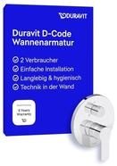 Duravit D-Code Wannenarmatur Unterputz f&uuml;r 2 Verbraucher, Einhebel-Wannenmischer mit