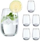 Relaxdays Trinkgl&auml;ser 6er Set, Wassergl&auml;ser, sp&uuml;lmaschinenfeste Getr&auml;nkegl&auml;ser,