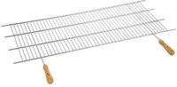 Sauvic Verzinkter Grillrost mit Holzgriffen und anpassbarer L&auml;nge, 92&ndash;102x40...