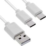 InLine 2in1 Y-Ladekabel, USB-A auf 2x USB-C, bis zu 25W Ladeleistung, kompaktes