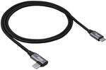 AKYGA AK-USB-54 USB-C Winkelkabel 1m 60W Schnellladen geflochten USB 2.0...