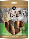 Zeus & Zo&euml; Better Bones Hundekausnack, gro&szlig;e weiche Kaurollen mit Lamm & Minze, mit