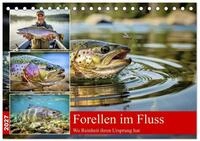 Forellen im Fluss (Tischkalender 2027 DIN A5 quer), CALVENDO Monatskalender: Forellen