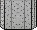 HOMCOM Funkenschutzgitter 3-Teilig Feuerschirm Stahl 135 x 85 cm Schwarz |...