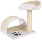 lionto Kratzbaum Klein mit Pl&uuml;schball & viel Sisal, H&ouml;he 43 cm, Beige |...