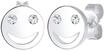 Elli Ohrringe Damen Smiley Face Motiv Verspielt mit Kristalle in 925 Sterling...