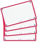 Oxford FLASH 2.0 Karteikarten A7, Lernkarten, 75x125mm, kariert, rot, 80 Blatt