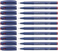 Schneider Topball 847 Tintenroller (Kunststoffspitze, 0,5 mm) 10er Packung rot