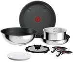 Tefal Ingenio Comfort Max 8-tlg. Kochgeschirr-Set, stapelbar, platzsparend | Titanium