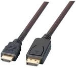 EFB DisplayPort/HDMI Kabel FullHD A-A St-St, 2m, schwarz