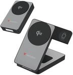 Verbatim Charge 'n' Go 3in1 Powerbank 10000mAh schnellladen Qi2 USB-C Grau | Qi2
