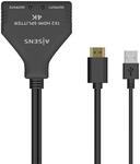 AISENS HDMI-Duplikator, 4K@30HZ, 1 x 2, mit USB-Stromversorgung und Kabel,...