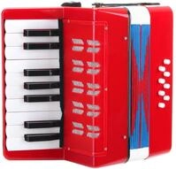 Classic Cantabile Bambino Rosso Kinder Akkordeon, Rot (ab 3 Jahre, 17 Noten...