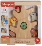 Fisher-Price Stapelspielzeug Balance-Baum aus Holz, 10 Holzteile f&uuml;r die