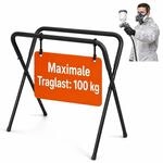 Relaxdays Lackierst&auml;nder, klappbar, verstellbar, schwarz | H: 80&ndash;102 cm,...