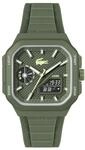 Lacoste Uhr mit DREI-Zeiger-Quarzwerk Kollektion LC33 Square mit Silikonarmband...