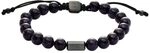 Fossil Herren-Edelstahl-Perlenarmband mit Schieberverschluss